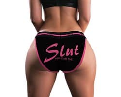 LoveToy - Slut - Bedrukt Vibrerend Sexy Slipje - Zwart