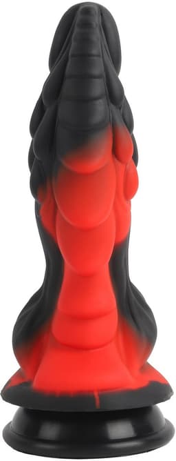Banoch | Fantasy Dragon Dildo | Rood/Zwart – Siliconen Dildo met Zuignap | Gedetailleerde Textuur | Flexibel & Stevig | Monster creature — thumbnail 6