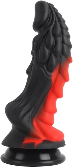 Banoch | Fantasy Dragon Dildo | Rood/Zwart – Siliconen Dildo met Zuignap | Gedetailleerde Textuur | Flexibel & Stevig | Monster creature — thumbnail 10