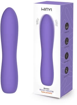 WINYI Brandy SUPER krachtige bullet vibrator - verwarmende kleine vibrator - zachte siliconen - oplaadbaar - waterdicht - paars — thumbnail 1