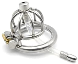 Nooitmeersaai - Peniskooi met dilator - Metaal - Zilverkleurig - 50mm — thumbnail 5