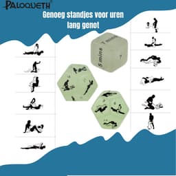 Paloqueth® Erotische Dobbelstenen Set - Glow in the dark - erotiek - Seks spel voor Koppels - Verschillende Standjes - Erotische Dobbelstenen - Seks Dobbelstenen - Erotisch Spel - Sex Dice - Bachelor gift - Vrijgezellenfeest - Erotische spelletjes — thumbnail 3