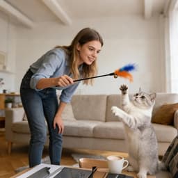 10 stuks kattenspeelgoed veren, interactief veerspeelgoed voor katten met bel, kleurrijke kattenhengel, 48 cm visspeelgoed voor kittens — thumbnail 4