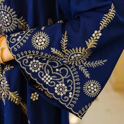 Zhxinashu Afrikaanse damesjurk, bloemenjurk, moslimjurk voor vrouwen, traditionele Abaya met ingewikkelde bloemenprint, kaftans voor dames, volledige lengte voor bruiloft, feest, Ramadan — thumbnail 3