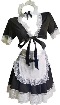 Frans Meisje Cosplay Kostuum Sissy Schort Set - Halloween & Speelse Lingerie — thumbnail 1