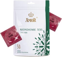 AMOR XXL Premium condooms, Gevoelsecht, Ø 54 mm, Transparant, 50 stuks, Ideaal voor mannen — thumbnail 1