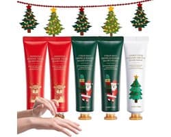 5-delige handcrèmeset met kersthandschoenen en dameshandcrème