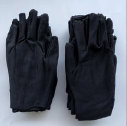 Katoenen handschoenen Zwart Medium 20Stuks/10Paar Beschermende Handschoenen - Medium - Gezondheidszorg - Ziekenhuis - Beauty Center - Kapper - Salon Spa Tattoo – Jewelry - Eczeem - Allergie - Handcrème - Juweliers - Munt handschoen — thumbnail 5