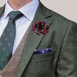 Schotse broche, tartan broche roos reversspeld voor Burns Night charmes, rozet broches, Highland Dress tartan accessoires & Burns Night jurk decoraties voor vrouwen en mannen — thumbnail 5