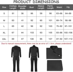 Dailygoods- Verkleedkostuum Satoru Gojo - Cosplay Anime - Cosplay Kleding - Cosplay Kostuum - Zwart Kostuum - Veiligheidswaarschuwing — thumbnail 4
