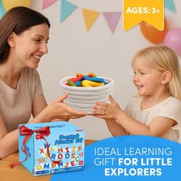 Magnetische letters, 26 Uppercase ABC koelkastmagneten voor peuters 1-3 en kinderen, babyleerontspanner, speelgoedset, preschool verjaardagscadeaus voor jongens en meisjes — thumbnail 5