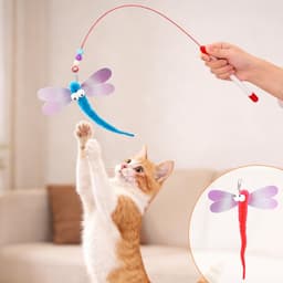 9 stuks kattenspeelgoedset, veerspeelgoed, pluche speelgoed, speelgoedmuizen, variety pack voor kitty, verstelbare hengel voor interactief speelplezier en zelfbezigheid — thumbnail 5