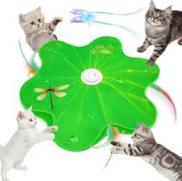 Interactief kattenspeelgoed met veerautomaat lotusblad-design — thumbnail 1