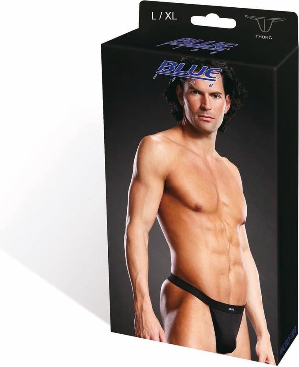 Blue Line - Performance Thong -Narrow Waistband String - L/XL - Zwart — afbeelding 1