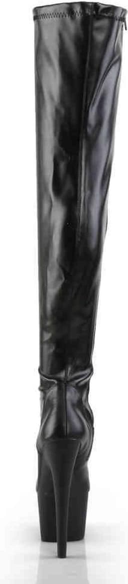 Pleaser Overknee Laarzen -39 Shoes- ADORE-3000 US 9 Zwart — thumbnail 4