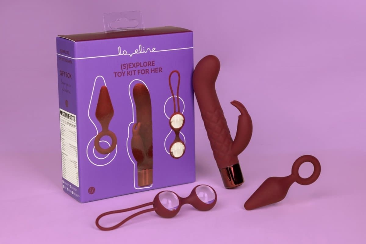 Loveline by Shots - LOVE047 - Spannende Geschenkdoos met Diverse Toys - Zwart/Wit/Rood — afbeelding 1
