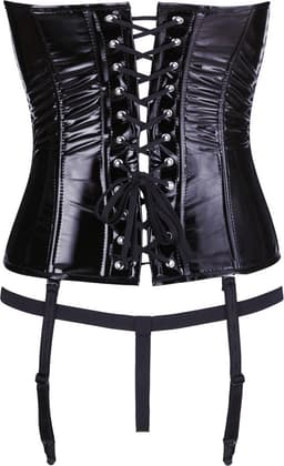 Vinyl Corset Zwart L — thumbnail 3