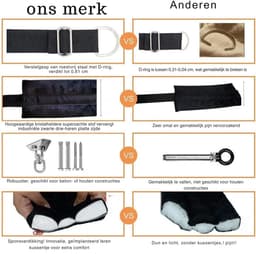 Sex Schommel - Sex Swing Extra Stevig – Seksschommel Met Extra Brede Kussens – Seksspeeltjes voor Koppel – Seks Schommel BDSM – Erotiek Toys - Sex Sling – Love Swing – Discreet Verpakt – Zwart — thumbnail 3