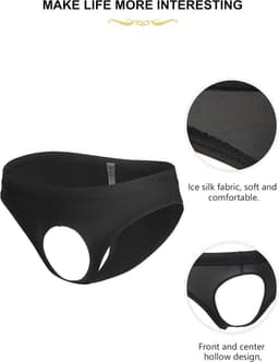 Sexy Heren String Slip met Open Voorkant - Lage Taille Ondergoed van Ademende IJszijde — thumbnail 3