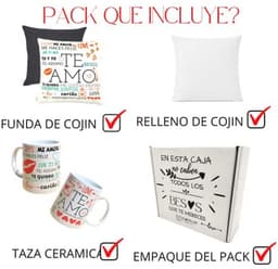 Romantische cadeaus voor koppels - Kussen en Mok met Liefdesboodschappen - Originele Geschenken voor Valentijnsdag, Verjaardag en Jubileum — thumbnail 4
