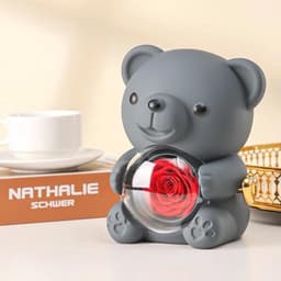 Romantische beer met geconserveerde roos en elegante geschenkdoos - Perfect cadeau voor Valentijnsdag, Moederdag en bruiloften — thumbnail 4