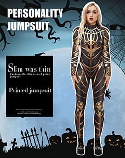 Skelet Jumpsuit Dames - Halloween Kostuum - Clubwear & Cosplay — thumbnail 3