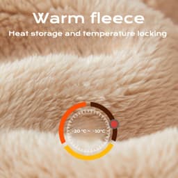 Winterhandschoenen voor dames, gebreide handschoenen met bontvoering, warme en zachte touchscreen skihandschoenen - Winterhandschoenen met dikke, warme aanraking, dubbellaags fluwelen vingerontwerp voor dames en heren, skimotorhandschoenen - roze — thumbnail 2