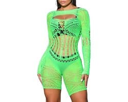 Dames Lingerie Bodysuit Fishnet Sexy Jumpsuit Romper
