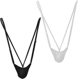 VemeFufu String voor heren, Borat mankini, sexy ondergoed, badpak, string, borot, lingerie, kostuum voor mannen, Halloween, kerstcadeau, eenheidsmaat — thumbnail 5