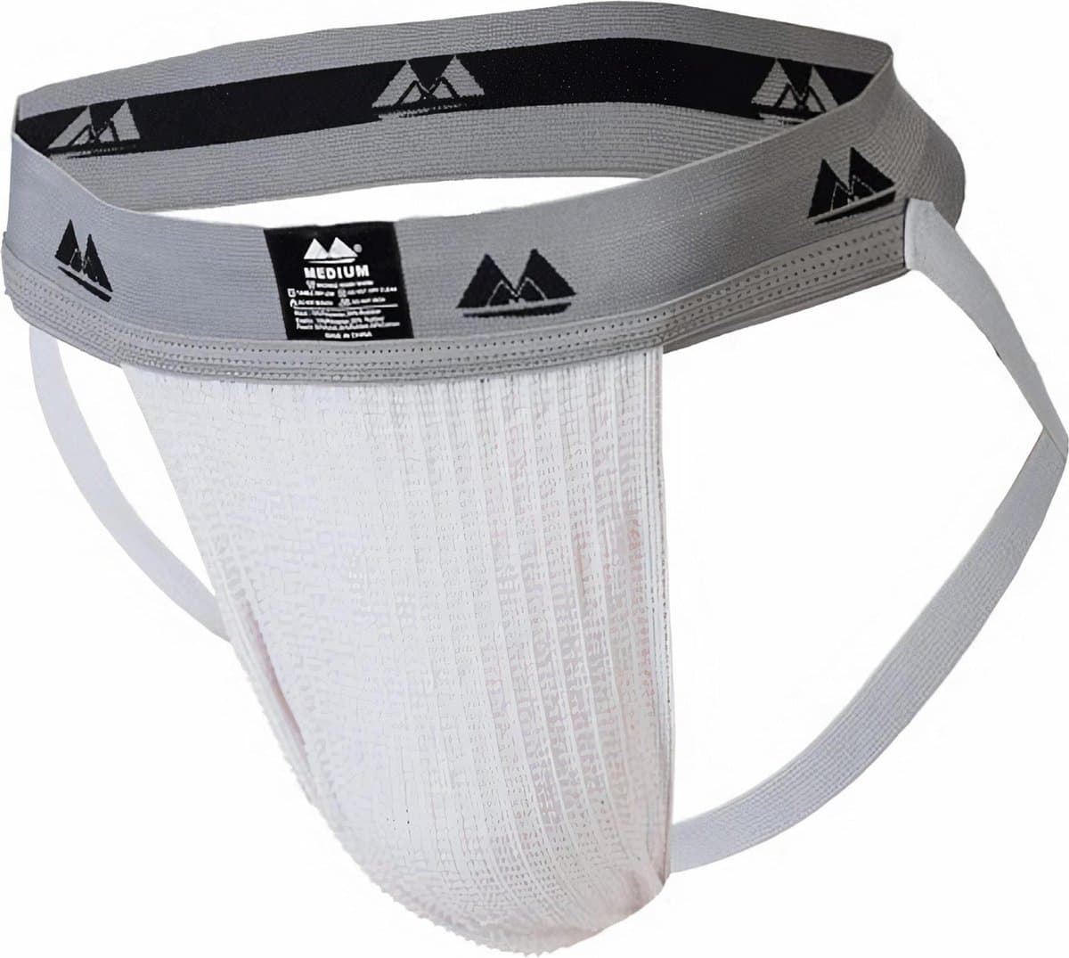 MM Sports Original Edition Swimmer/Jogger Jockstrap 2 inch White - MAAT L - Heren Ondergoed - Jockstrap voor Man - Mannen Jock — afbeelding 1