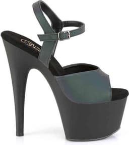 Pleaser - ADORE-709REFL Sandaal met enkelband, Paaldans schoenen - Paaldans schoenen - 35 Shoes - Groen/Zwart — thumbnail 5