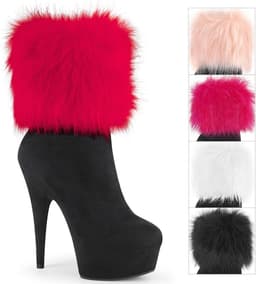 Pleaser - DELIGHT-1000 Plateau Laarzen - US 9 - 39 Shoes - Zwart/Roze — thumbnail 1