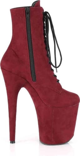 Pleaser - FLAMINGO-1020FS Plateau Laarzen, Paaldans schoenen - Paaldans schoenen - 36 Shoes - Bordeaux rood — thumbnail 5