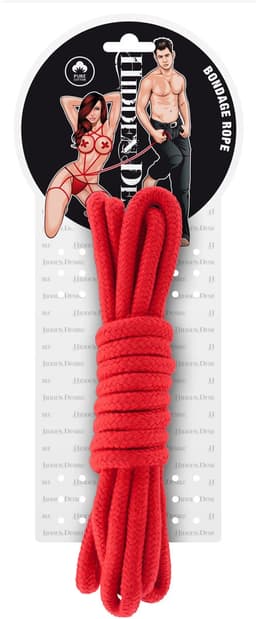 Hidden Desire - Bondage Rope 3M - Bondage / SM Rope and tape Rood — thumbnail 5