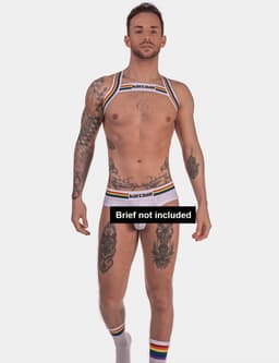Barcode Berlin Pride Harness White - MAAT XS — thumbnail 2