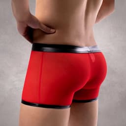 LekkerStout 2-Pack BDSM Boxershorts - Open Kruis - Zwart/Rood - Sexy Herenlingerie | M | LS266 — thumbnail 11