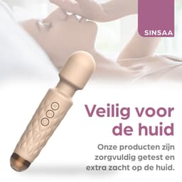 Sinsaa Vibrators voor Vrouwen - Clitoris Stimulator - Clitoris Vibrator - Sex Toys voor Vrouwen - Sexspeeltjes voor Koppels - Magic Wand Vibrator - Fluisterstil - Waterdicht - Incl. Cleaning Spray - Giftset - Beige — thumbnail 8