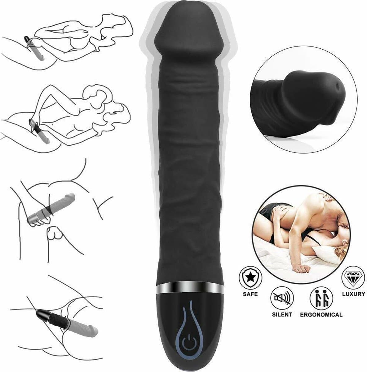 Lzwintrading Dildo Vibrator Realistisch - Dildo Vibrator voor Vrouwen - Sex Toys voor Vrouwen Koppels - G Spot Vibrator met 7 Vibratie Standen- Clitoris Stimulator - Seksspeeltjes - Erotiek - Dildo Anaal - Anale Speeltjes - 20CM — afbeelding 1