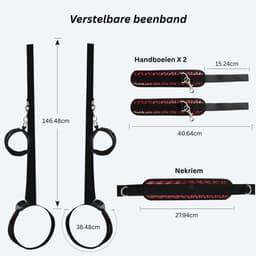 Sex Kussen - Meubel - Stoel voor Mannen & Vrouwen - BDSM - Rood en Zwart — thumbnail 3