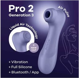 Satisfyer, vibrator, drukgolfvibrator, 'Pro 2 Generation 3 Connect App', 16,5 cm, Liquid Air-technologie, incl. extra opzetstuk, 2 apart regelbare motoren, app-gestuurd — thumbnail 19