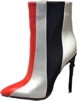 RUON-LUXE ENKELLAARSJE-NAALDHAK-RED/BLACK/WHITE/SILVER-IMITATIONLEDER-39 — thumbnail 2