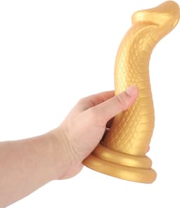 Banoch | Dildo siliconen "Cobra King" goud | 24 cm | ∅ 5.8 cm | fantasy monster | Zuignap — thumbnail 2