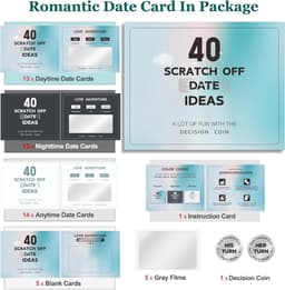 Date Ideeën Kaarten - Relatie Spel - Samen Ontdekken - 40 Kraskaarten - 2 Personen - Blauw — thumbnail 3