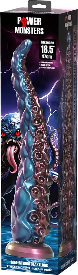 Power Monsters - Maelstrom Beastlord - Tentakel Dildo - Blauw/Paars/Goud — thumbnail 2