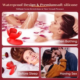 Daity Tepelzuiger Vibrerend met 10 Standen – Nippelvibrator & Clitoris Stimulator – Draadloos en Oplaadbaar – Seksspeeltje voor Vrouwen – Rood — thumbnail 4