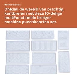 Dailygoods- Punching Cards Set - 10 Stuks - Professionele Plastic Kaarten - Voor Silver Reed Breimachine - Gebruiksvriendelijk - 10 Patronen - Breipatroonkaarten — thumbnail 3
