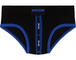 Barcode Berlin Mesh Brief Sicile Black-Blue - MAAT S - Erotisch Heren Ondergoed - Slip voor Man - Sexy mannen Slip