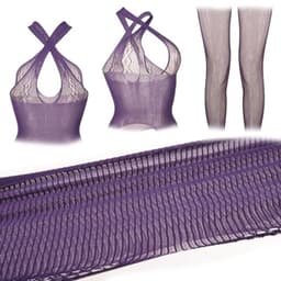 Paars opengewerkt bodysuit voor dames - Elastisch en comfortabel lingeriepak — thumbnail 5