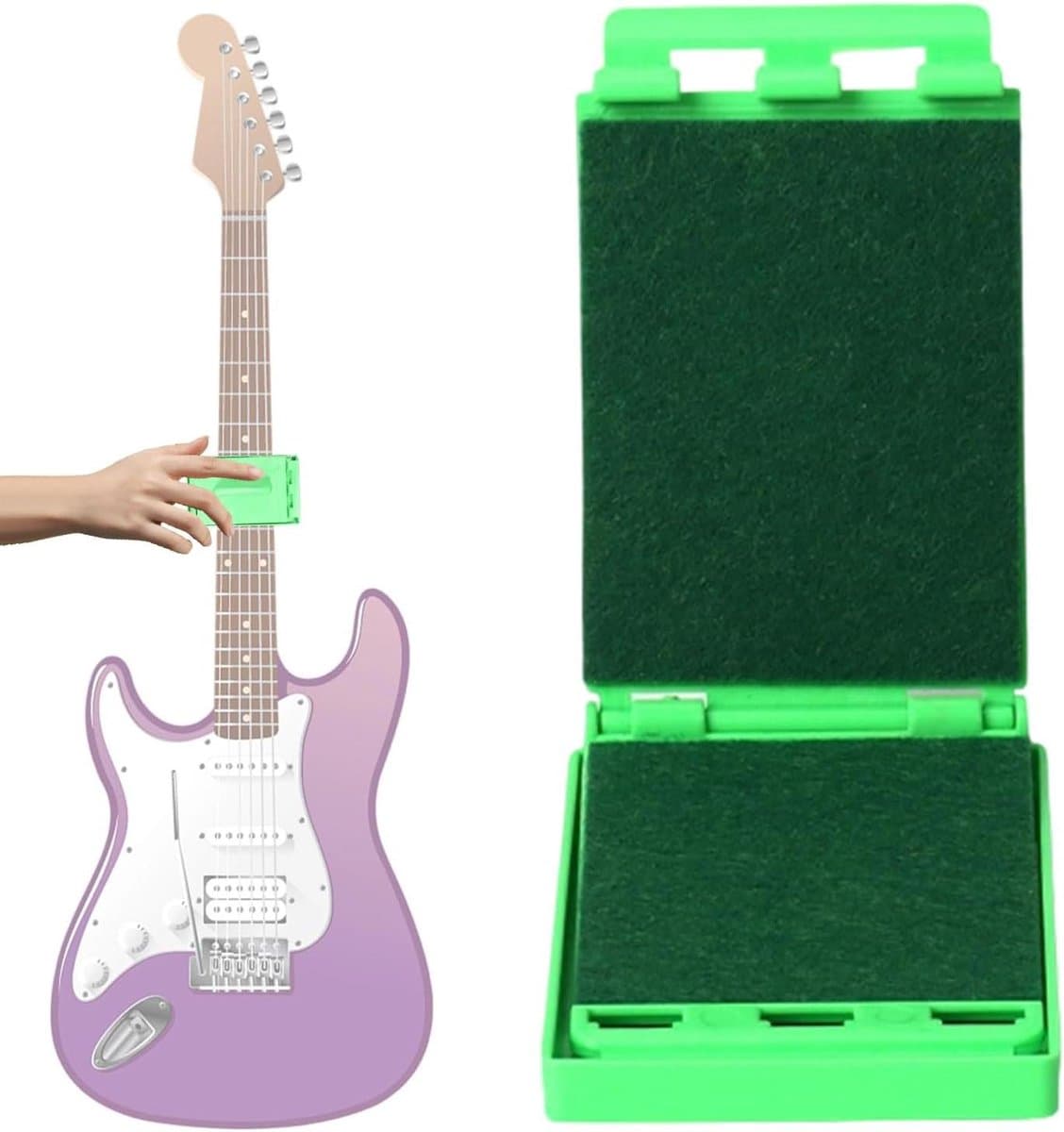 Snaar Reiniger - Muziek Accessoire - Instrument Onderhoud - Veilig ABS Materiaal - Compact Ontwerp - Groen — afbeelding 1
