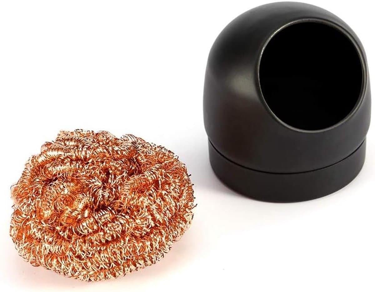 Springtouw Reiniger - Stalen Reiniger - Onderhoud Tips - Geen Water Nodig - 8 x 7 x 7 cm - Zilver — afbeelding 1